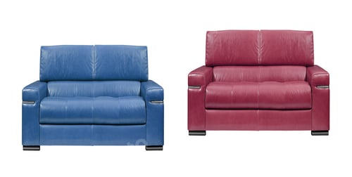 Preview: Blue and red sofa