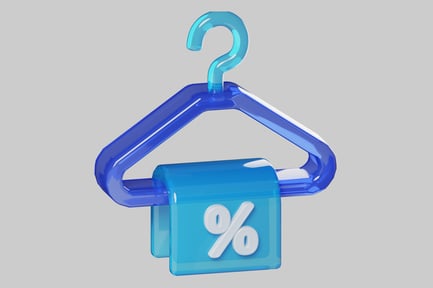 Preview: Percentage sign blue hanger