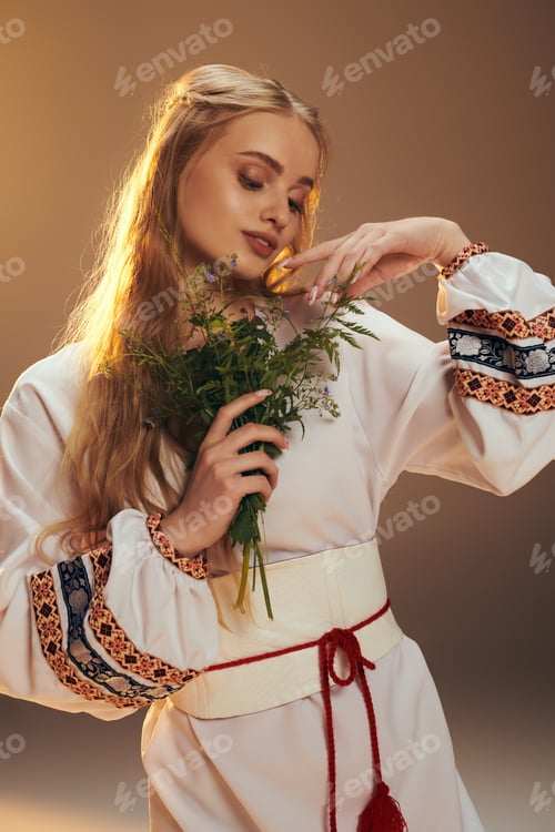 Preview: Ethereal maiden embracing natures beauty