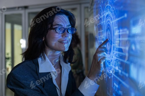 Preview: Operating Futuristic Data Interface on Touchscreen