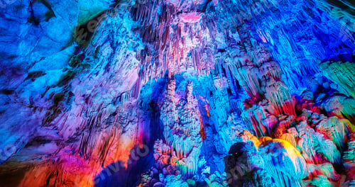Preview: The Reed Flute Cave, natural abstract background.