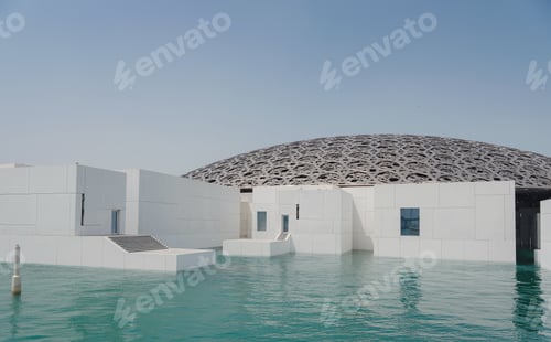 Preview: Abu Dhabi, UAE - March 21, 2023 : Louvre Museum in Abu Dhabi, United Arab Emirates.