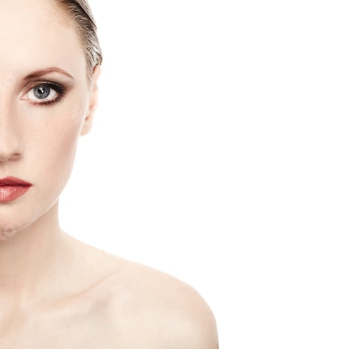 Preview: Portrait of a beautiful woman isolated on a white background