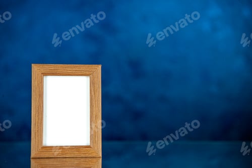 Preview: front view elegant picture frame on blue background portrait color present picture family gift photo
