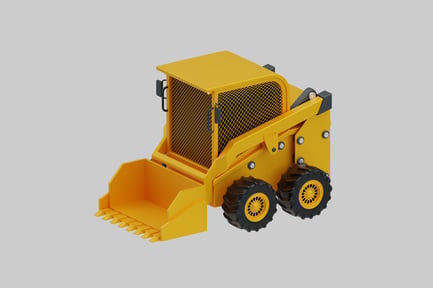 Preview: Compact yellow skid steer loader
