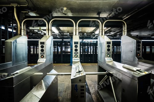 Preview: Underground Subway Gates in New York City on line tree.