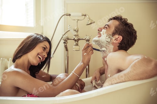 Preview: Couple of lovers in the bathroom