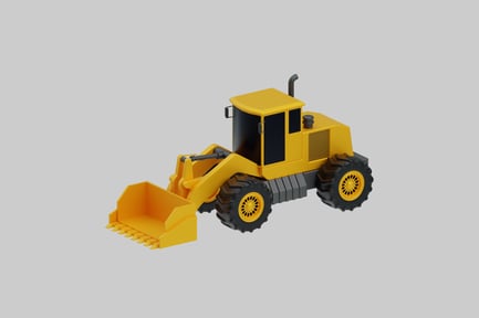 Preview: Bright yellow front loader vehicle