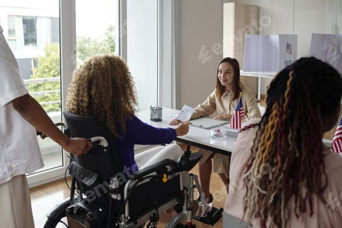 Preview: Woman With Disability Voting In Centre