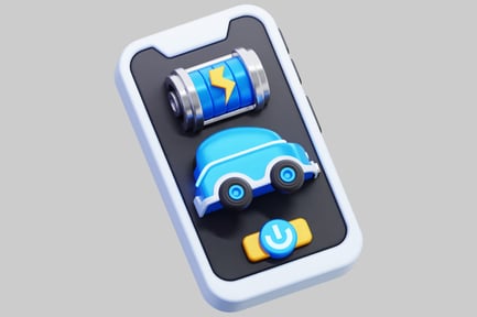 Preview: Electric Vehicle Charging App oOn Smartphone