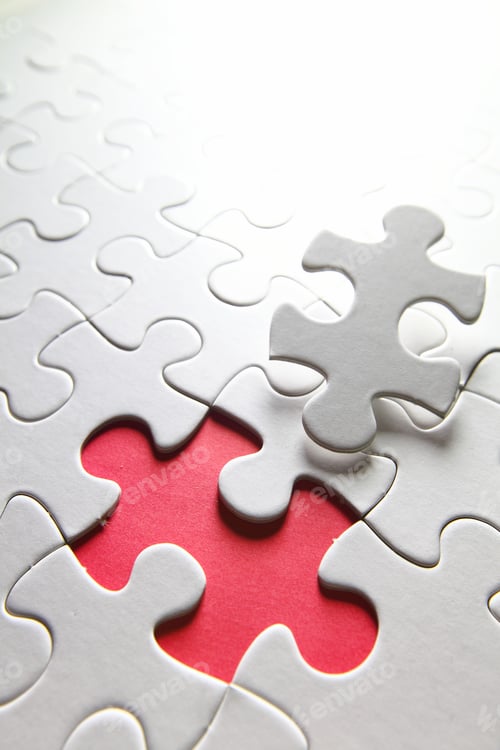 Preview: puzzle with missing parts