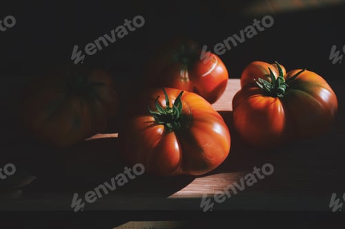 Preview: Freshly picked from a garden heirloom tomatoes