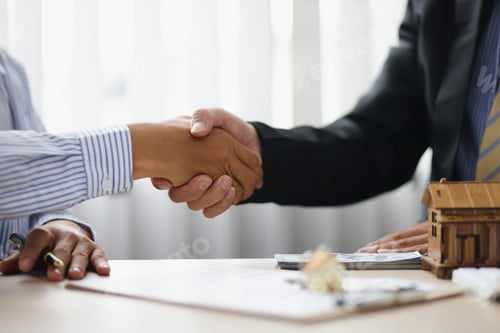Preview: Handshake. Successful real estate agreement contract concept.
