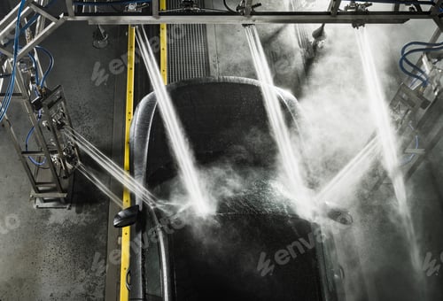 Preview: Vehicle Inside a Powerful Touchless Car Wash