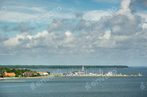 Preview: The embankment of the city of Nida on the Curonian Spit, separating the Baltic Sea and the Curonian