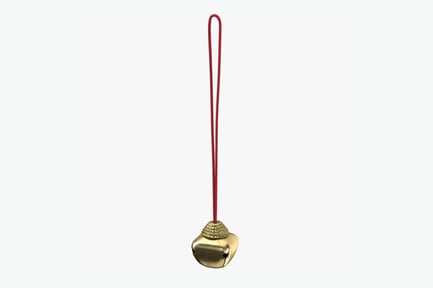 Preview: Gold Christmas Bell with Long Red Cord