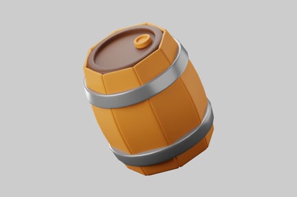 Preview: Image of a yellow barrel with silver bands