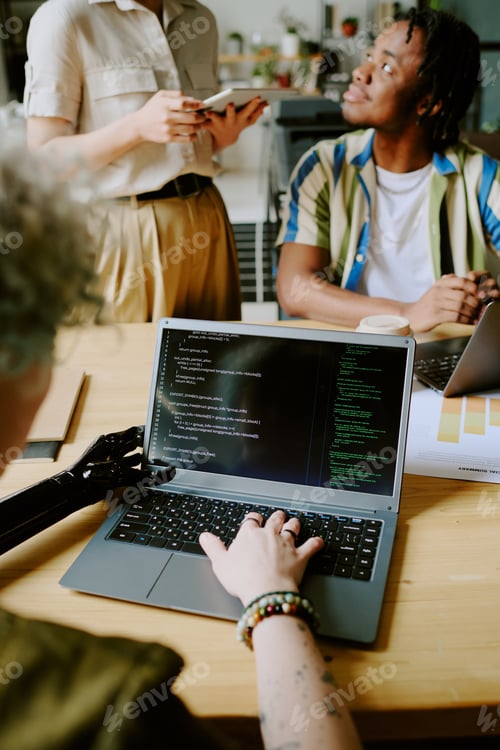 Preview: Gen Z Girl With Disability Coding In Office