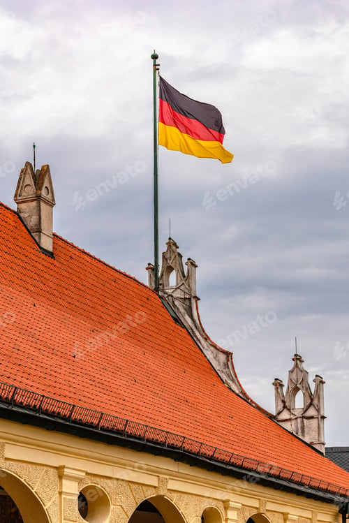 Preview: Germany flag flies on roof