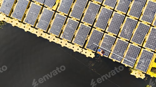 Preview: Renewable Energy Eco Technology Electric Power Industry Solar Panels on rooftop.