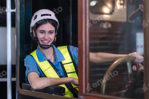 Preview: Engineer checking construction process railway and checking work on railroad station