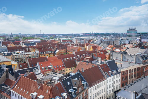 Preview: Aerial view of Copenhagen City - Copenhagen, Denmark
