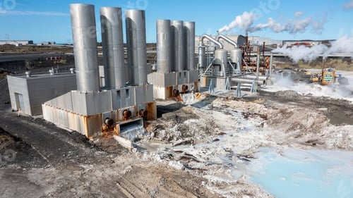 Preview: Power plant with steam rising