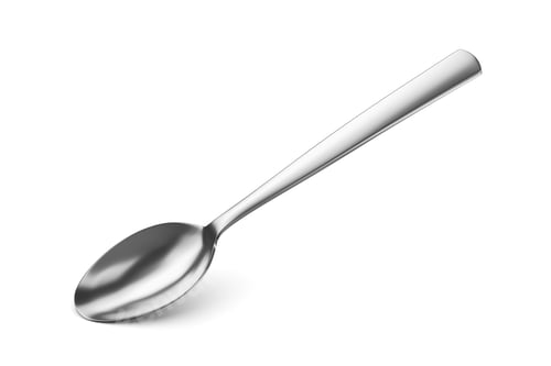 Preview: Teaspoon isolated on white . 3d rendering illustration.