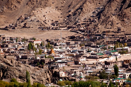 Preview: Aerial view of Leh city, Ladakh, India