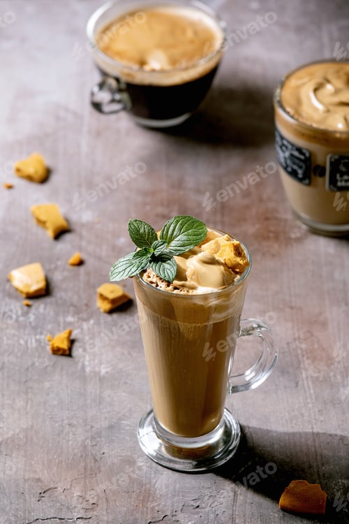 Preview: Dalgona coffee drink
