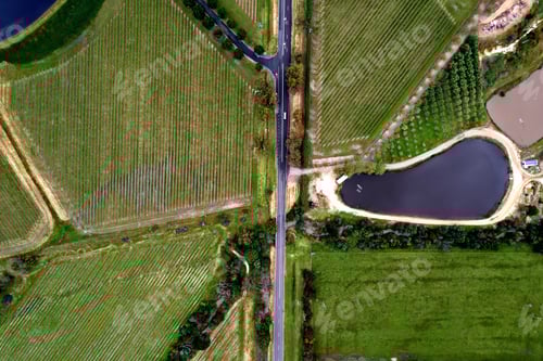 Preview: Road splitting winery down the middle Aerial