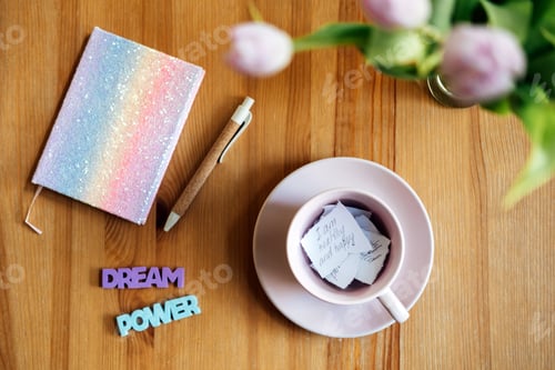 Preview: Affirmation, inspirational quotes concept. Paper with motivation affirmation