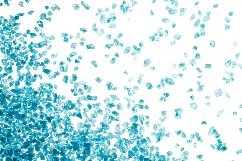 Preview: Blue crystals of sea salt on white background