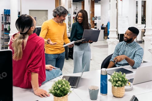 Preview: Work Team Working in the Office
