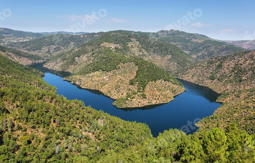 Preview: Beautiful View at Miradouro Olhos do Tua over Tua River, Portugal