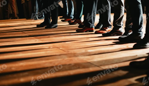 Preview: Guests at modern wedding, men say toast and congratulate of newlyweds with marriage