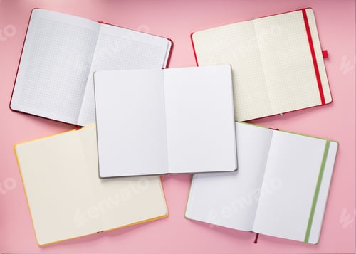 Preview: open notebook at abstract background