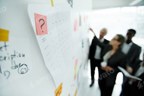 Business Team Collaborating on Ideas in Modern Office