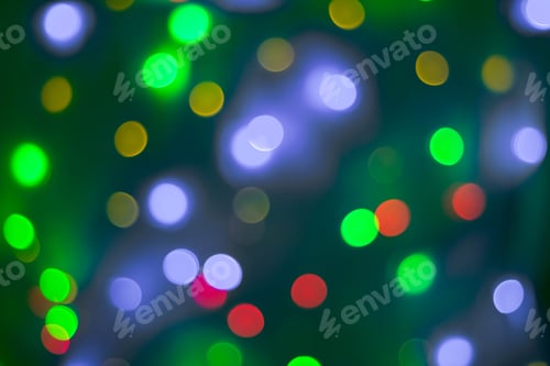 Preview: Abstract circular bokeh background of Christmas light