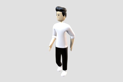 Preview: 3D Walk Pose Character