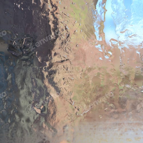 Preview: Background of the crystalline texture of ice on the surface of the glass