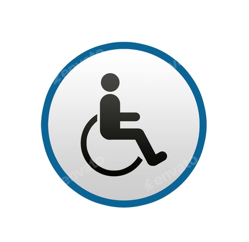 Visualização: Disabled sign on white background