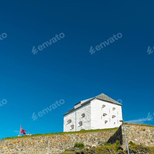 Preview: Beautiful shot of the Kristiansten Fortress in Trondheim City, Norway
