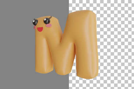 Preview: Cute Letter M 3D Icon
