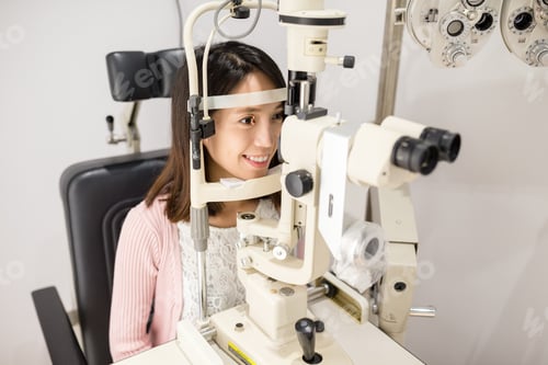Preview: Woman doing the eye sight test