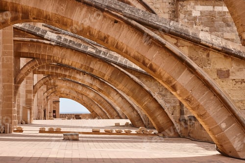 Preview: Palma de Mallorca cathedral. Stone flying buttress. Balearic islands