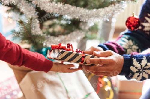 Preview: Child Receiving Holiday Present at Christmas