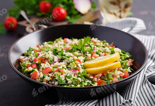 Preview: Tabbouleh salad. Traditional middle eastern or arab dish.