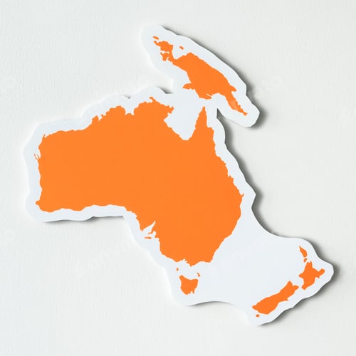 Preview: Free blank map of Australia and Oceania