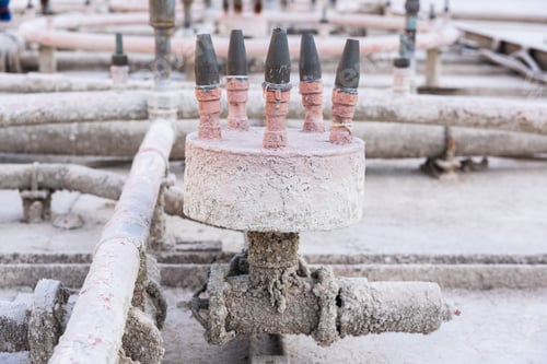 Preview: Water jets from a public fountain in repairs.